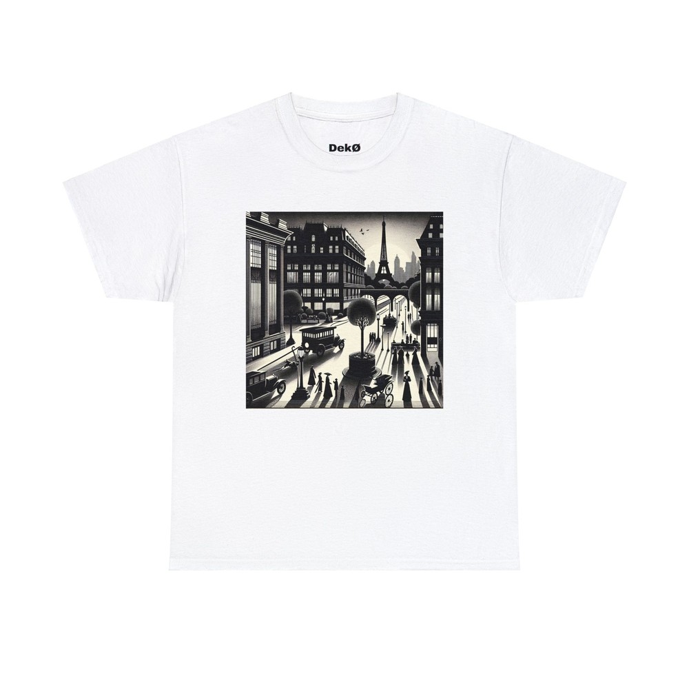 Unisex Adult T Shirt Designer Vintage Paris Eiffel Tower Art Deco Classy Travel