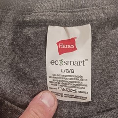 Hanes EcoSmart Edit Or Regret It Graphic T-Shirt L Mens Gray Funny Writer Tee