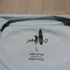 Johnnie-O Men’s Large T-Shirt Blue SS Crew Neck Flawed