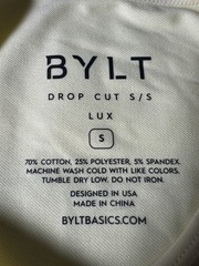 NWT BYLT Drop Cut S/S LUX Pocket T Shirt Light Yellow Men Size Small