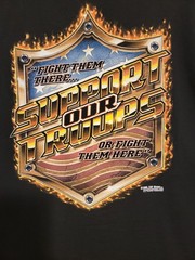 7.62 Design Military Apparel Men XL Support Our Troops T Shirt 100% Cotton