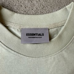Fear of God Essentials FOG 7 Flocking Long Sleeve T Shirt Cream Size Medium