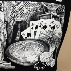 Las Vegas “City Of Lights” AOP T-Shirt Adult L Black & White All Over Print Y2K