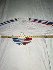 Adidas Originals ADICOLOR TRICOLOR TREFOIL 3 Stripe White Red Blue Men Size L