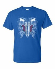 T-Shirt – WINGED GUNS ROSES – HUMOR / NOVELTY Adult DryBlend®