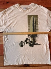 Y2K USA Surf T Shirt XL Hanes Heavyweight Vintage Beach Hawaiian Tee