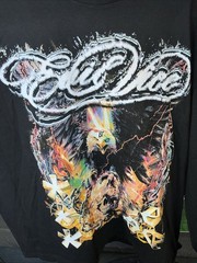 Evil Vice Flaming Bald Eagle Men’s Size 2XL Long Sleeve Black T Shirt NWT
