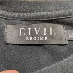Civil Regime Through Hell & Back Long Sleeve T Shirt Mens SZ M Black Bleach Wash