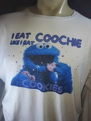 I Eat Coochie Like I do Cookies Monster Obscene Tshirt Shirt S M L XL XXL