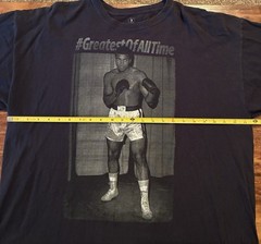 Muhammad Ali Greatest Of All Time Graphic T Shirt Black XXL 2XL Boxing