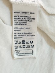 TOMMY HILFIGER Boy’s Short Sleeve Pull-Over White T-Shirt Large