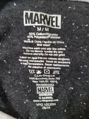 Marvel Tee Shirt Men Med Blk White The Punisher L Sleeve Crew Neck Pullover #860