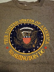 United States Of America Washinton D.C. Embroidered Graphic T-Shirt Gray XL