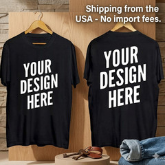 Personalized Custom Print Your Logo Photo T-Shirt 2-sided Multicolor SU577