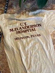 Vintage Hanes Fighting Cancer Now That’s A Job T-Shirt UT M.D. Anderson Hospital