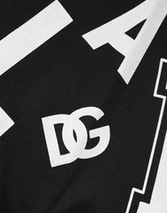 DOLCE & GABBANA T-shirt Black Cotton Letter Print Short Sleeve IT48/US38/M $900