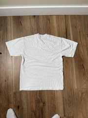 Inaka Power White T-Shirt, Size Large, Blue Letters Teddy Bear Basketball Tee