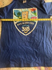 Halo Exclusive Lowe’s 365 Injury Free Blue Adult Size Large T-shirt-100% Cotton