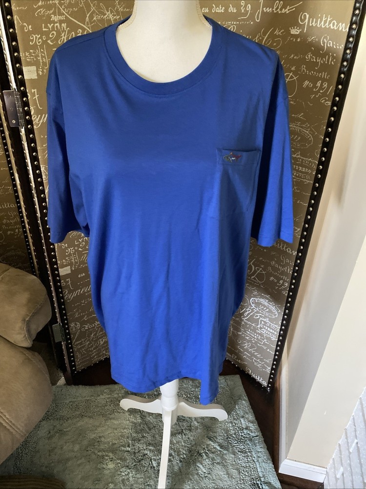 Greg Norman Men’s Short Sleeve T-Shirt Blue, Size XL/TG NWOT
