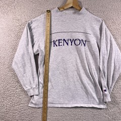 Vintage Kenyon College Champion Shirt Adult Large Gray Long Sleeve 90’s USA