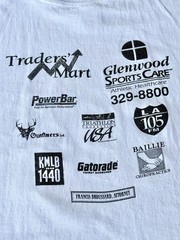 Vintage 90s Single Stitch Twin Cities Duathlon T-Shirt Mens L White Monroe LS