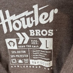 Howler Bros. Hill Country Sliders Brown TShirt Size Large