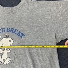 Vintage Peanuts Snoopy Shirt Mens OS Sleep Shirt Gray Tooele Army Depot Tee