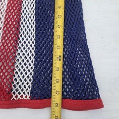 Vintage Mesh Fishnets T Shirt Tank Top Large Punk Rave Goth Country 80/90s Flag