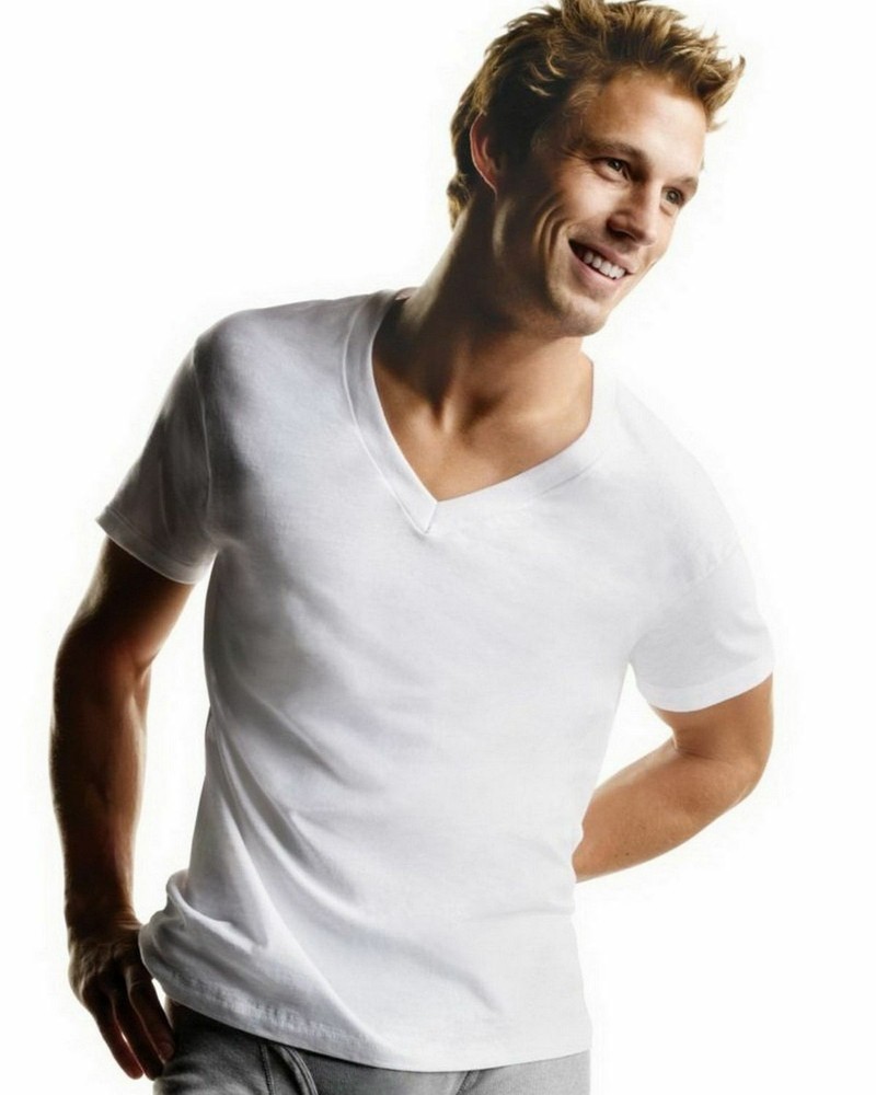 Hanes Men’s TAGLESS V-Neck Undershirt 6-Pack-777VP6