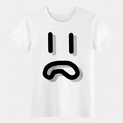 Unisex Meh Face Emoji Graphic Tee | Emo Style & Casual Hang Daily T-Shirt