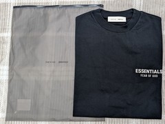 Fear of God Essentials Classic Tee ‘Jet Black’ L Size Oversized T-Shirt FOG NWT