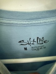 Salt Life Men’s Blue Long Sleeve Crew Neck Pocket Graphic Tee Shirt Size M