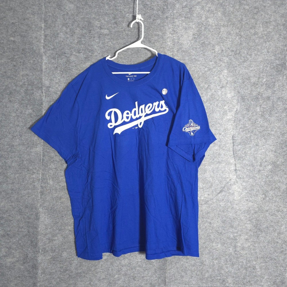 NWT Nike Shohei Ohtani Dodgers 2025 World Series Champions T-Shirt Mens 4XL Blue