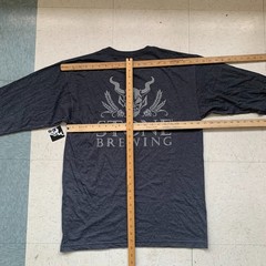 NEW STONE BREWING Black Double Sided Long Sleeve LOGO Spellout T Shirt Pick Size