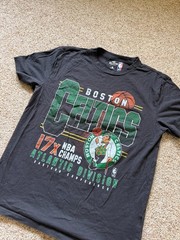 Hollister NBA Boston Celtics Champions Graphic Tee Black Men’s Medium Basketball
