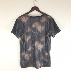 NWT Male Power Animal Print Suede Like Fabric V-Neck Mens T Shirt Sz Large