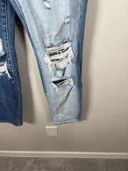 Flying Monkey Womens Distressed Two Tone Split Skinny Jeans Size 26 Ripped
