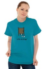 Life is Crap Sucks Toilet Paper Funny Gift Womens or Mens Crewneck T Shirt Tee