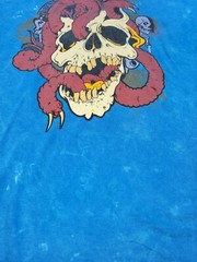 Misfits Official Squirm Mineral Wash Graphic T-Shirt Blue Men’s Size Xl