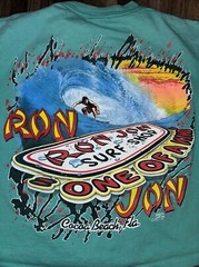 Vintage Made In USA Cocoa Beach Rona Surf Shop T-Shirt 21×21 Turquoise