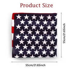 3 Pieces American Flag Bandana USA Flag Pattern Headband Kerchief Unisex Cowb…