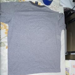 GAP Men’s M Gray Ringer Crewneck Short Sleeve Jersey Tee Cotton/Poly Solid