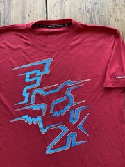 Fox Racing Heritage FoxTech Tee Mens Size L Premium Fit Deep Red Motocross