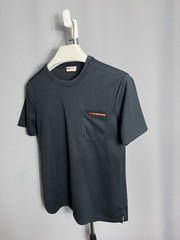 Prada mens t-shirt polyester navy 2010 pocket Sz S