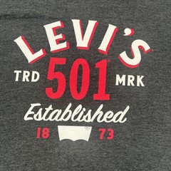 Levi’s Shirt Mens Large Gray 501 Established Graphic Tee Logo Tagless Soft