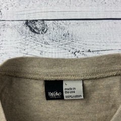 Vintage Mossimo Script Logo Short Sleeve T Shirt Men’s Large Tan Made in USA