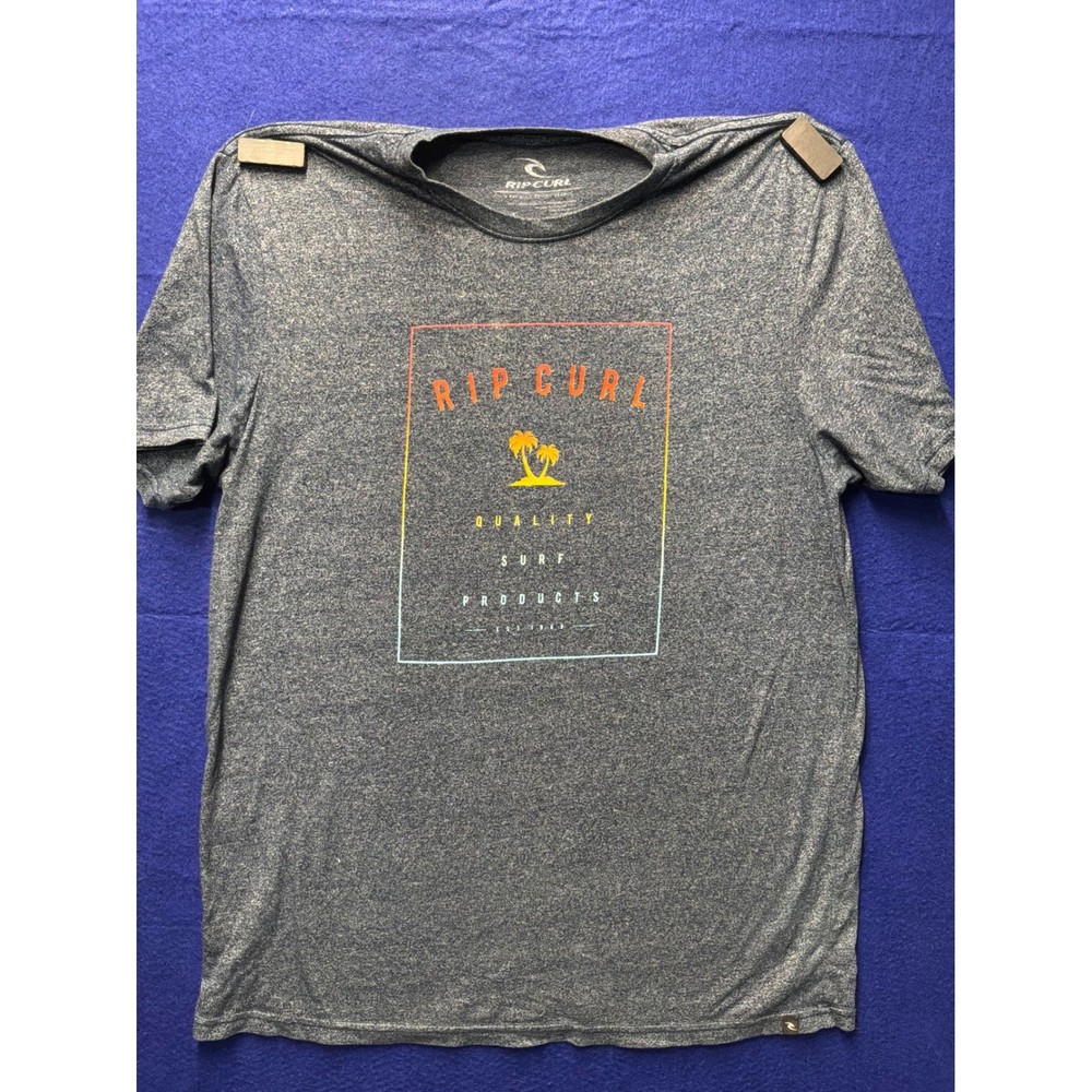 Surf Mens Rip Curl Graphic T-Shirt L Blue