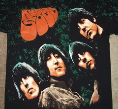 VINTAGE 90’s THE BEATLES RUBBER SOUL HANES ALL OVER PRINT AOP ROCK SHIRT L