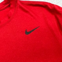 Nike Shirt Mens Large Red Drifit Fitness Gym Casual Outdoor Adult Sports