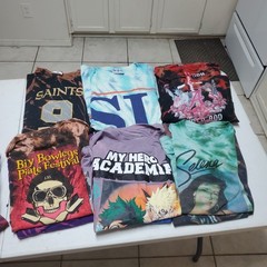 Bulk Lot 48 Tie Dye Shirts Size XL Assorted Graphics Sports Anime Festival